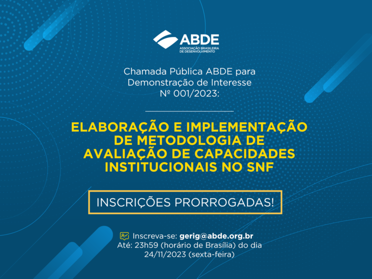 ABDE convida para Chamada Pública de Demonstração de Interesse N° 001/2023