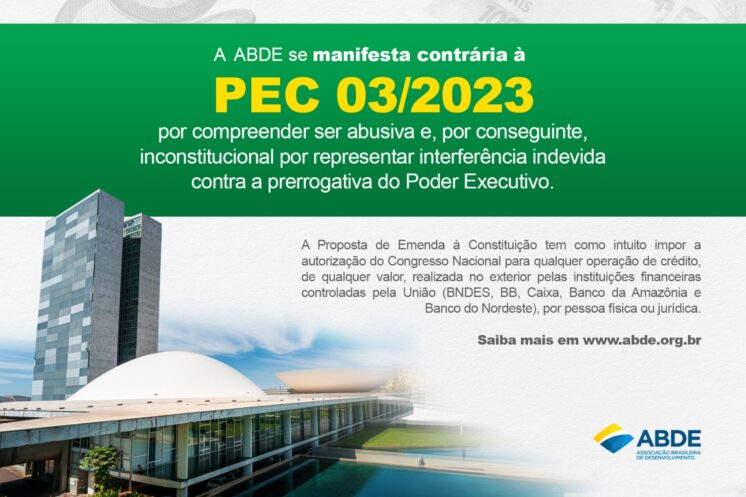 ABDE é contra PEC que prejudica o financiamento a empresas exportadoras brasileiras 